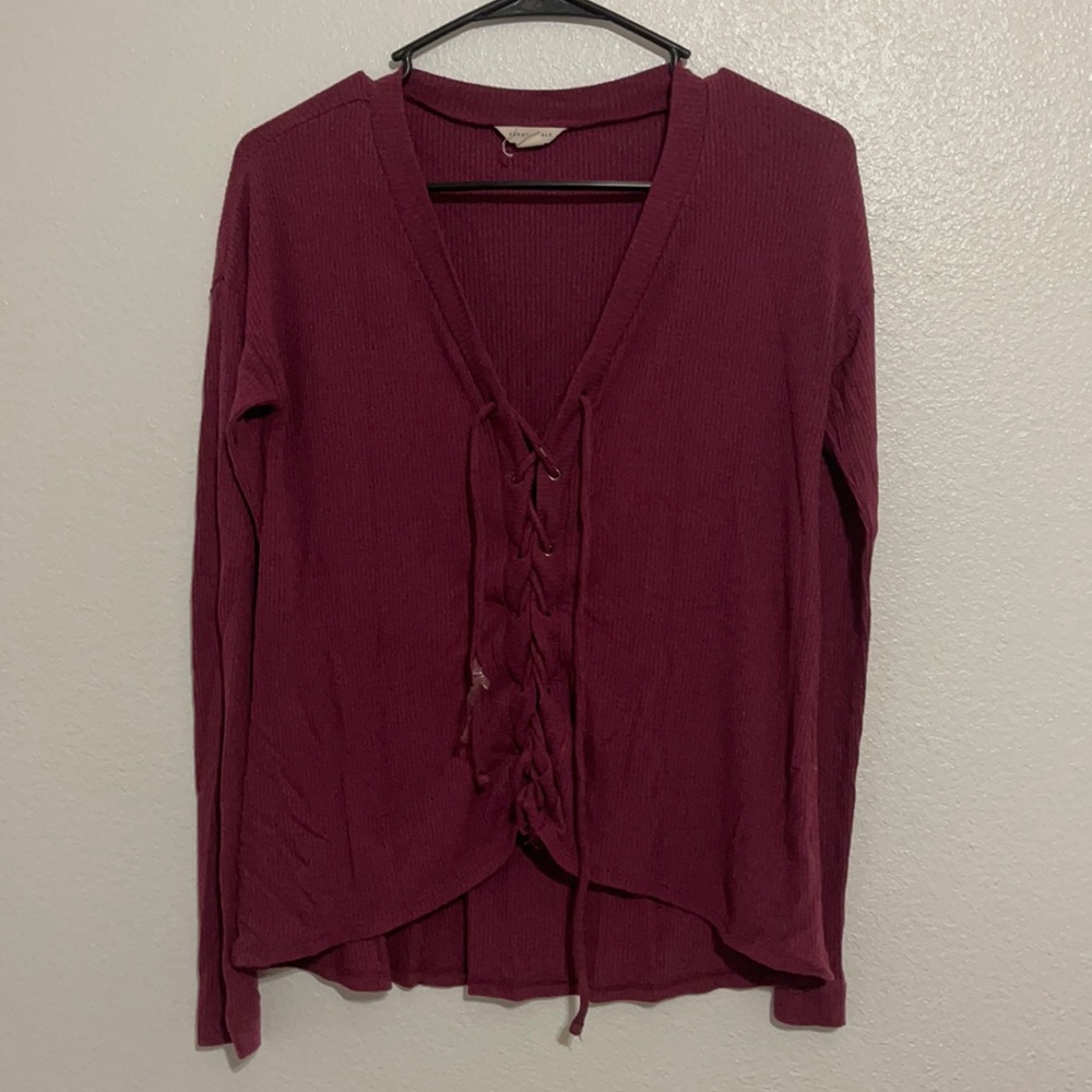 Purple long sleeve top